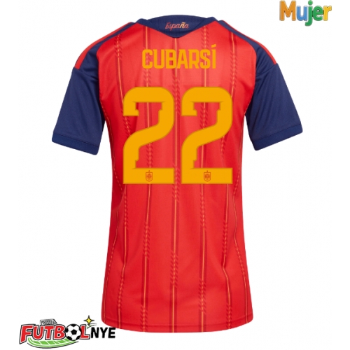 Camiseta España Pau Cubarsi #22 Primera Equipación para mujer Mundial 2026 manga corta